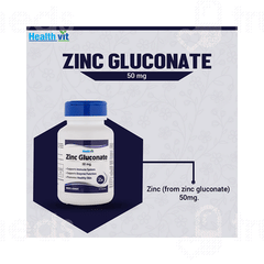 Healthvit Zinc Gluconate 50 MG Capsule 60
