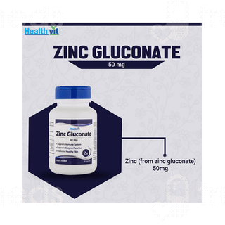Healthvit Zinc Gluconate 50 MG Capsule 60