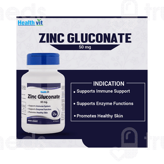 Healthvit Zinc Gluconate 50 MG Capsule 60