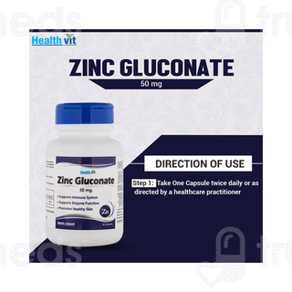 Healthvit Zinc Gluconate 50 MG Capsule 60