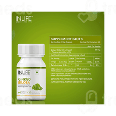 Inlife Ginkgo Biloba Extract 120 MG Capsule 60