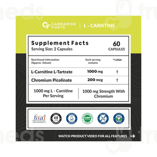 Carbamide Forte L Carnitine L Tartrate 1000mg Capsule 60