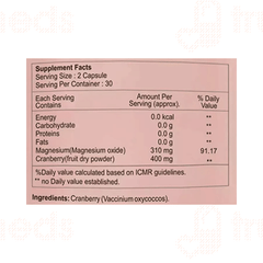 Sheneed Crave Cranberry 400 MG Capsule 60