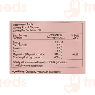 Sheneed Crave Cranberry 400 MG Capsule 60