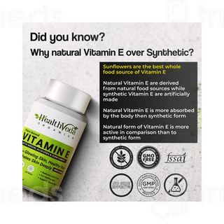 Health Veda Organics Plant Based Vitamin E Capsule 60