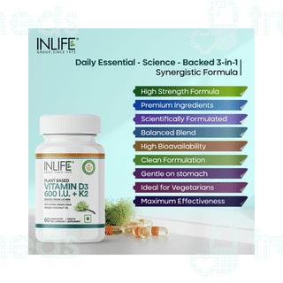 Inlife Vitamin D3 And K2 Capsule 60