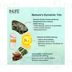 Inlife Vitamin D3 And K2 Capsule 60 Inlife Vitamin D3 And K2 Capsule 60