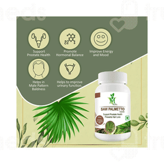 Mint Veda Saw Palmetto 800 Mg Vegetarian Capsules 60