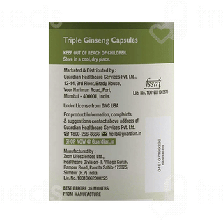 Gnc Herbal Plus Triple Ginseng Root For Adult Capsule 90
