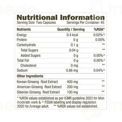 Gnc Herbal Plus Triple Ginseng Root For Adult Capsule 90