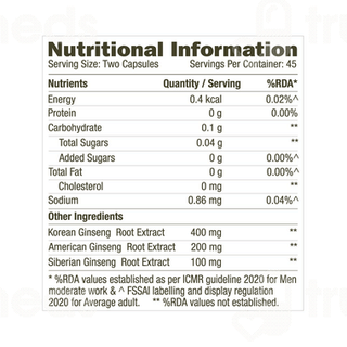 Gnc Herbal Plus Triple Ginseng Root For Adult Capsule 90