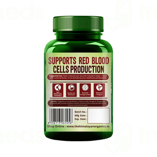 Himalayan Organics Plant Based Iron Supplement Plus Folate Vegecapsule 120