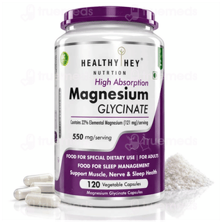 Healthy Hey Nutrition Magnesium Glycinate Vegetable Capsule 120