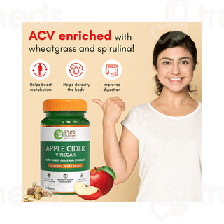 Pure Nutrition Apple Cider Vinegar 610 MG Veg Capsule 60
