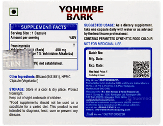 Allen Nutraceuticals Yohimbe Bark Capsule 30