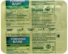 Allen Nutraceuticals Yohimbe Bark Capsule 30