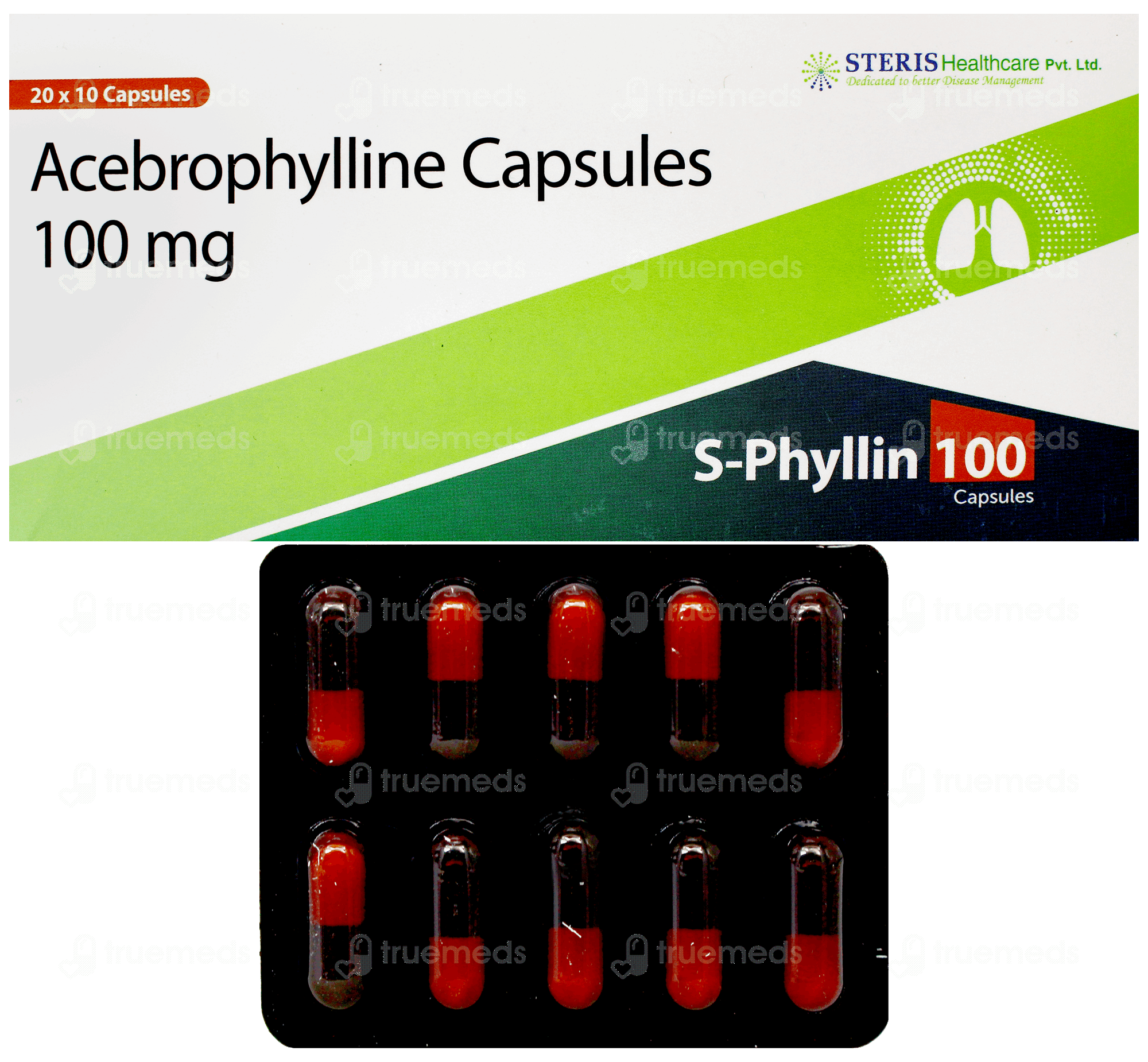 Phylin Injection S Phyllin 100 Mg Capsule 10 - Uses, Side Effects, Dosage, Price | Truemeds
