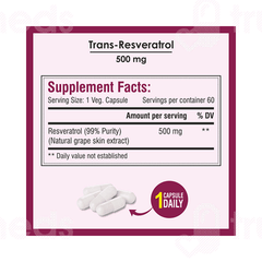 Biotrex Resveratrol 500 MG Capsule 60