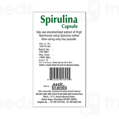 Basic Ayurveda Spirulina Capsule 30 Basic Ayurveda Spirulina Capsule 30