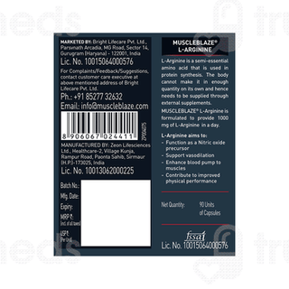 Muscleblaze L Arginine Capsule 90
