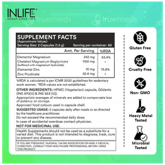 Inlife Magnesium Glycinate With Zinc Picolinate Capsule 120