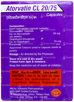 Atorvatin Cl 20/75 Capsule 15 Atorvatin Cl 20/75 Capsule 15