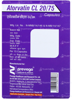 Atorvatin Cl 20/75 Capsule 15 Atorvatin Cl 20/75 Capsule 15