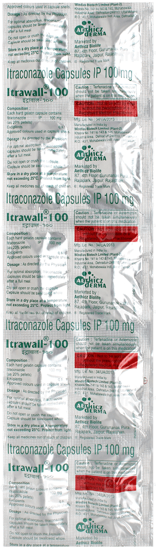 Itrawall 100 Capsule 10