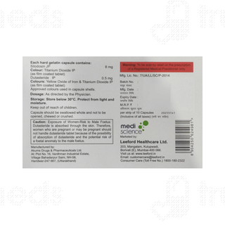 Sildopace D 8/0.5 MG Capsule 10