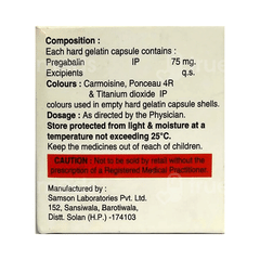 Prebagal 75 Capsule 10 Prebagal 75 Capsule 10