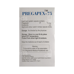 Pregapex 75 Mg Capsule 10 Pregapex 75 Mg Capsule 10