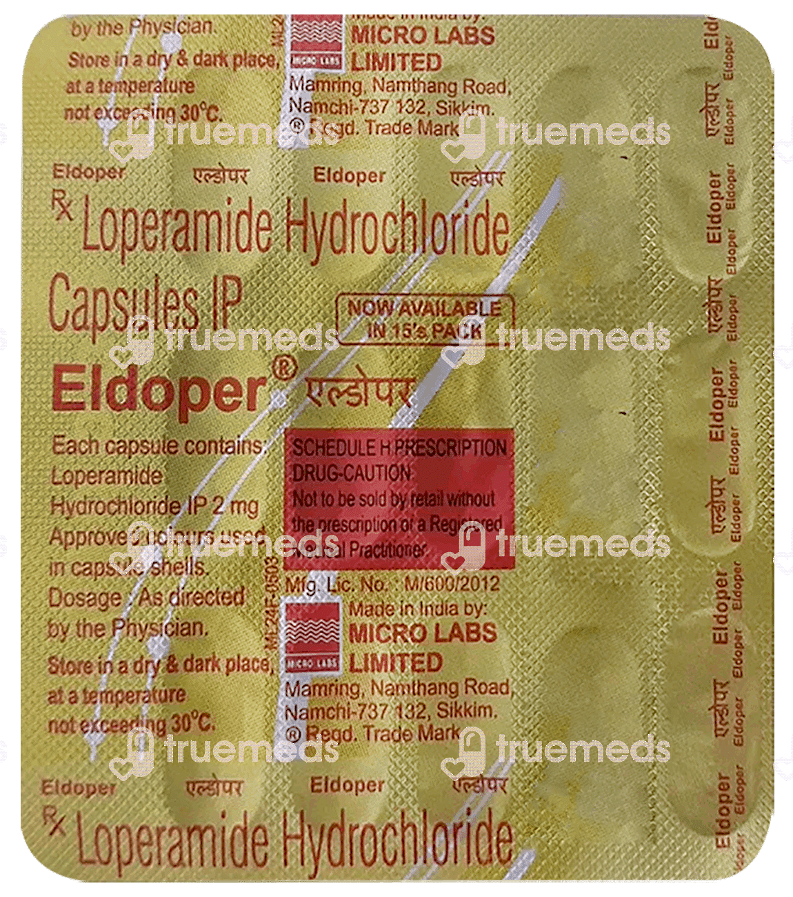 Eldoper 2 Mg Capsule 15 Uses Side Effects Dosage Price Truemeds