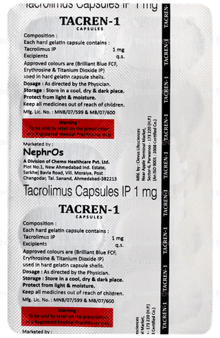 Tacren 1 MG Capsule 10