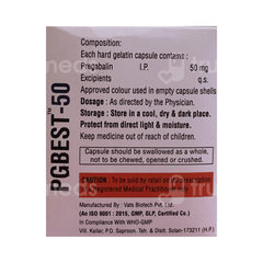 Pgbest 50 Mg Capsule 10