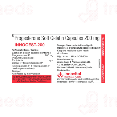 Unogest Inj Innogest 200 MG Soft Gelatin Capsule 10: Uses, Side Effects, Price ...