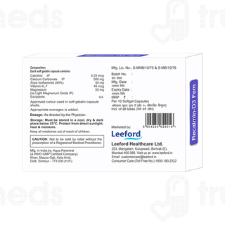 Recalmin D3 Fem Softgel Capsule 10
