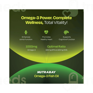 Nutrabay Wellness Omega 3 Fish Oil 1000 Mg Softgel Capsule 60