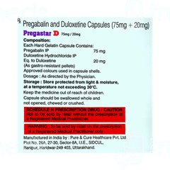 Pregastar D 75mg/20mg Capsule 10