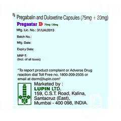 Pregastar D 75mg/20mg Capsule 10