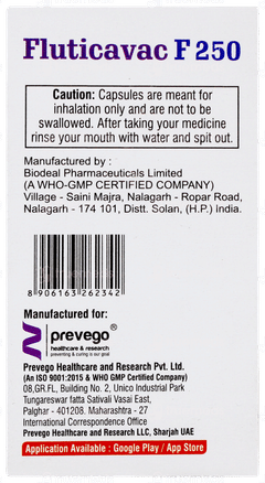 Fluticavac F 250 MCG Inhalation Capsule 30
