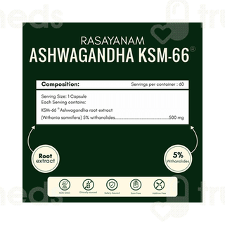 Rasayanam Ashwagandha Ksm 66 500mg Capsule 60