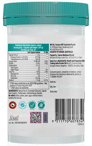 Swisse Ultiboost Odourless High Strength Wild Fish Oil Capsule 40