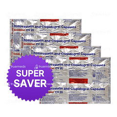 Novastat Cv 20 Capsule 10 - Super Saver Pack Of 4 Strips - Flat 35% Off