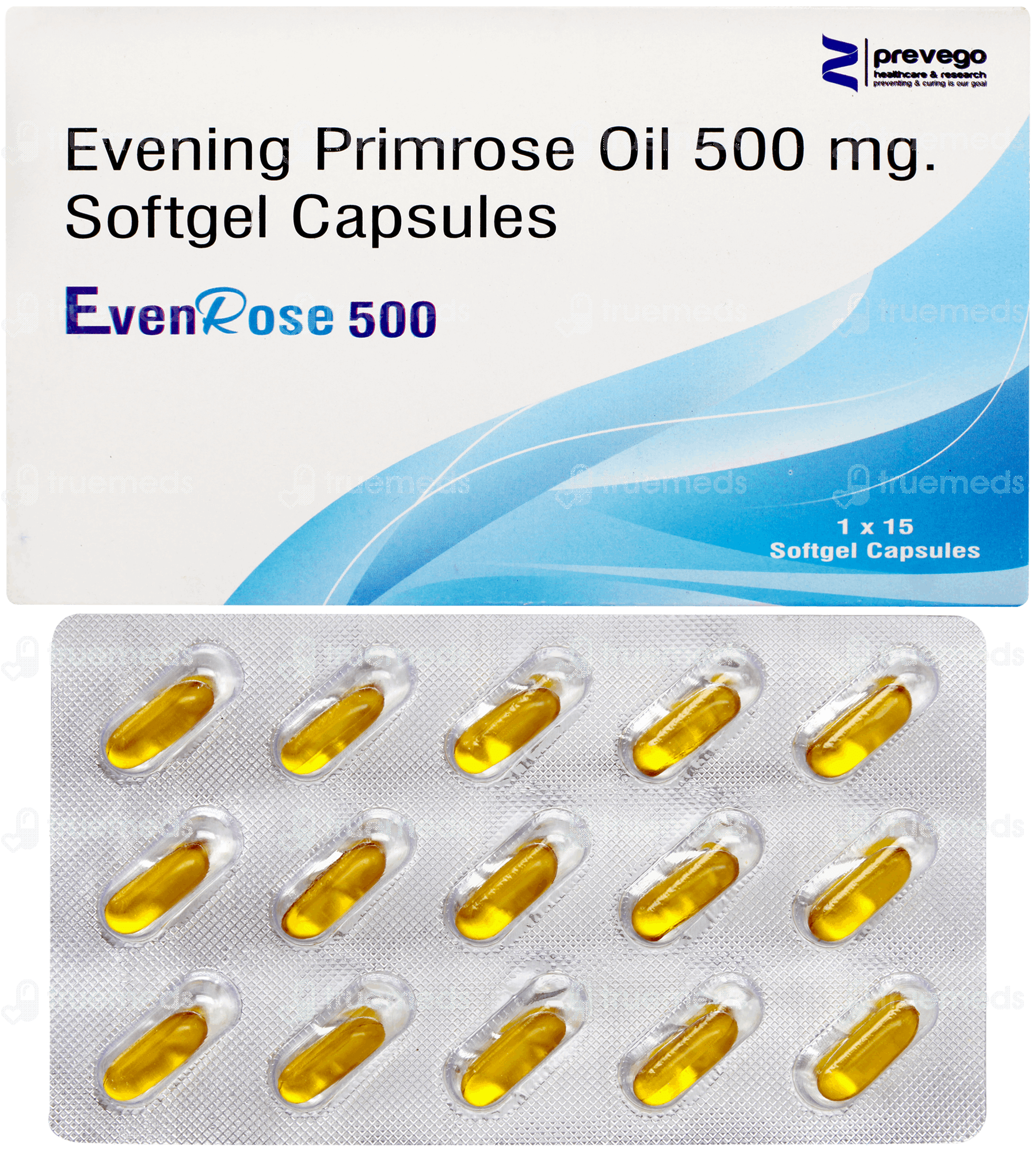 Evenrose 500 Capsule 15 - Uses, Side Effects, Dosage, Price | Truemeds