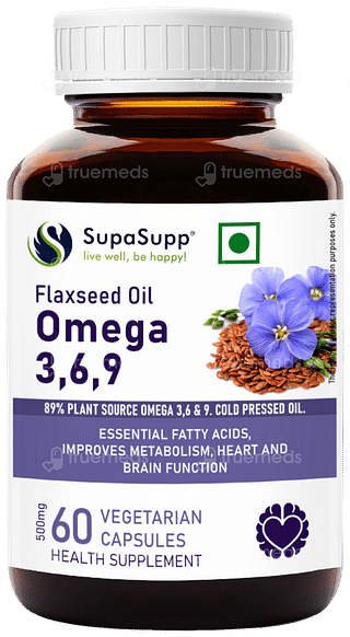 Sri Sri Tattva Supasupp Flaxseed Oil Omega 3 6 9 Capsule 60