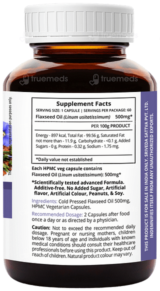 Sri Sri Tattva Supasupp Flaxseed Oil Omega 3 6 9 Capsule 60