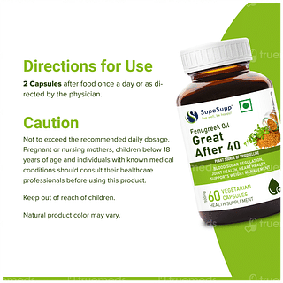 Sri Sri Tattva Supasupp Fenugreek Oil Great After 40 Capsule 60