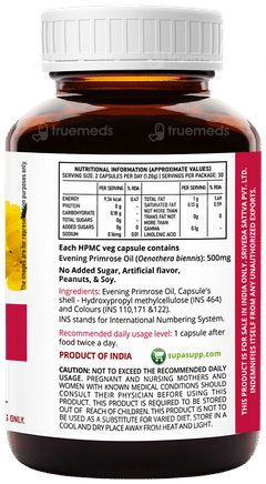 Sri Sri Tattva Supasupp Evening Primrose Oil Womens Health Vegetarain Capsule 60