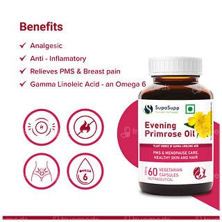 Sri Sri Tattva Supasupp Evening Primrose Oil Womens Health Vegetarain Capsule 60