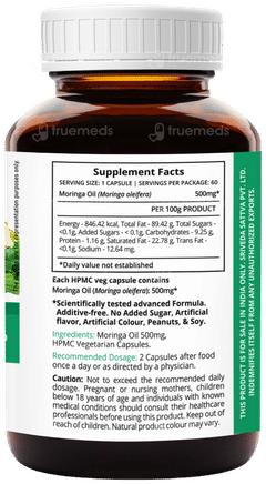 Sri Sri Tattva Supasupp Moringa Oil Super Food Extract Vegetarian Capsule 60